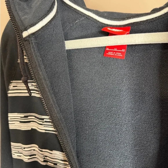 Nike Black and White Zip-Up Hoodie Size XL - Picture 7 of 10